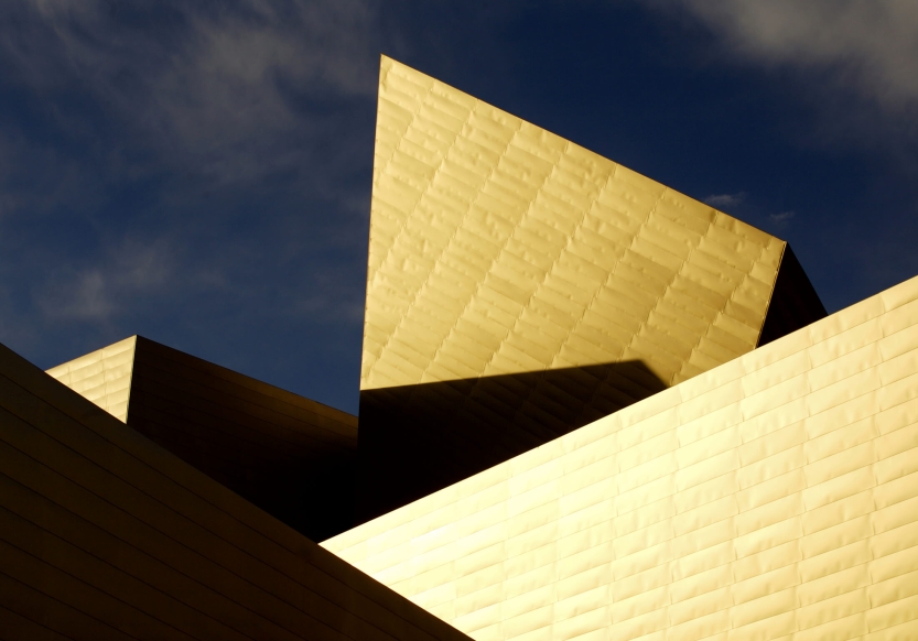 The exterior of the Denver Art Museum in Denver, Colorado.